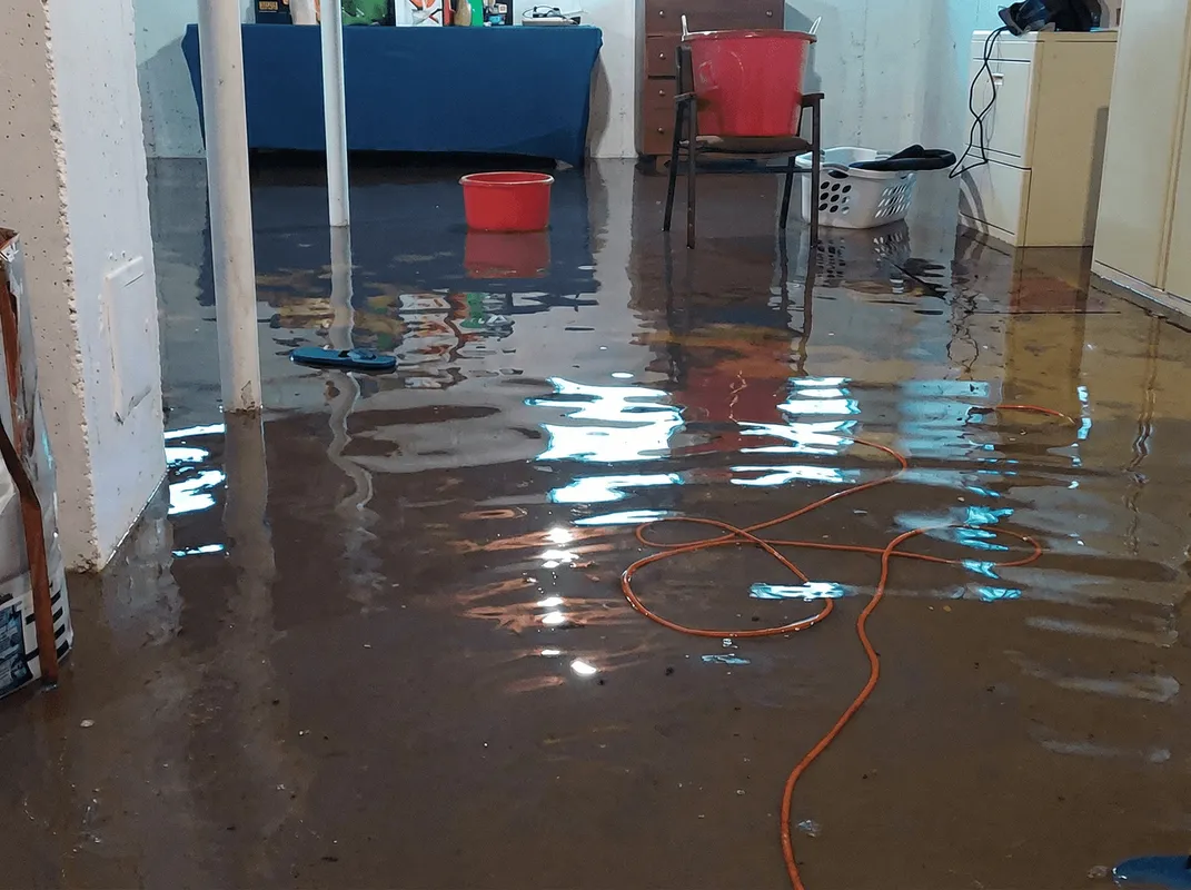 Basement with boiler, cabinets and washing machine completely flooded in Chattanooga, TN