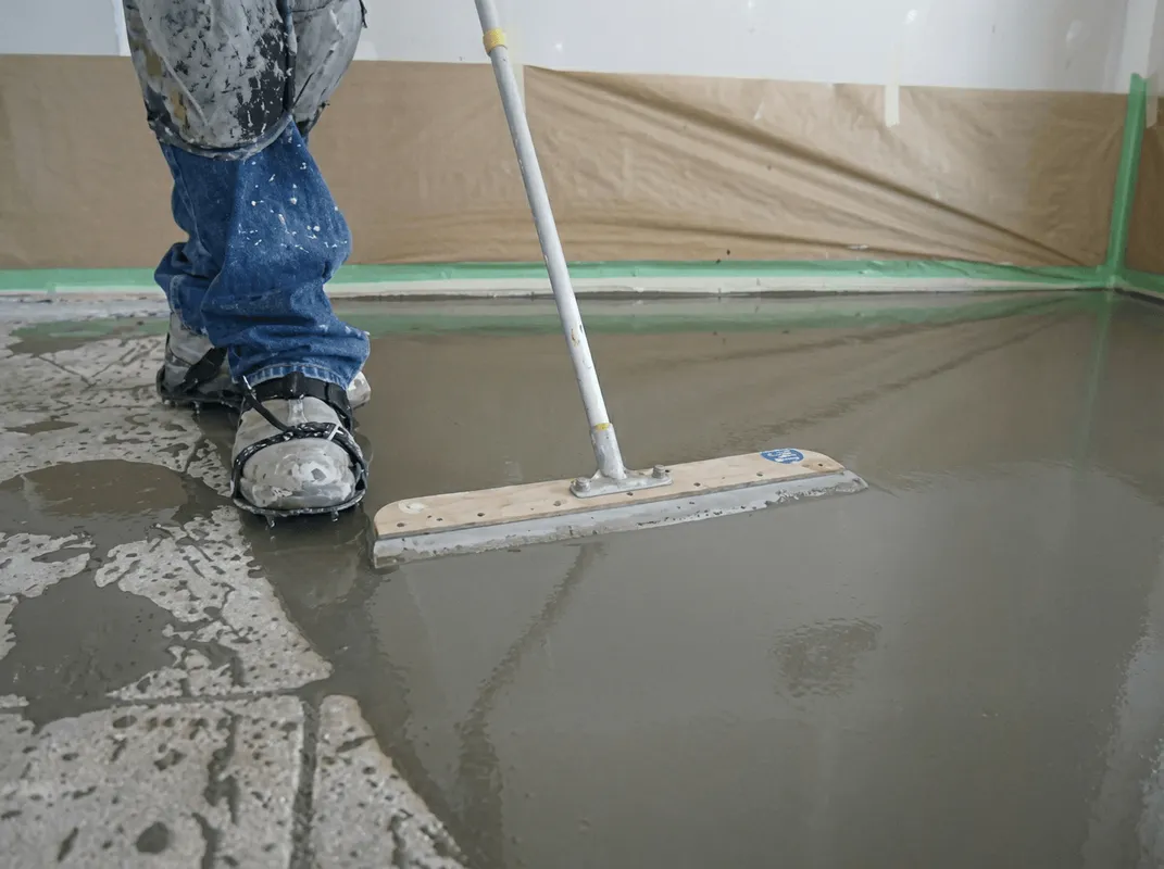 Uneven floor being professionally repaired in Chattanooga, TN